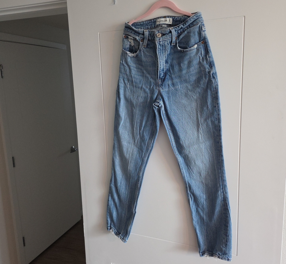 Abercrombie & Fitch Light Wash Straight-Leg Jeans